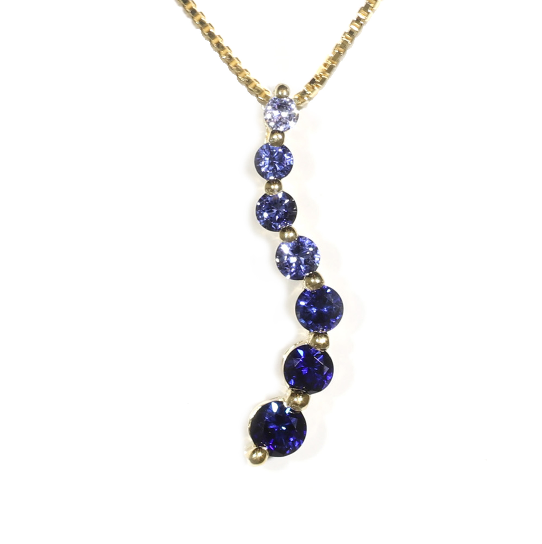 Sapphire journey necklace clearance