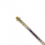 Rainbow Sapphire & Diamond Tennis Bracelet