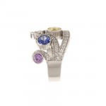 Multi Sapphire Crown Ring