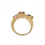 Rainbow Sapphire Vine Ring