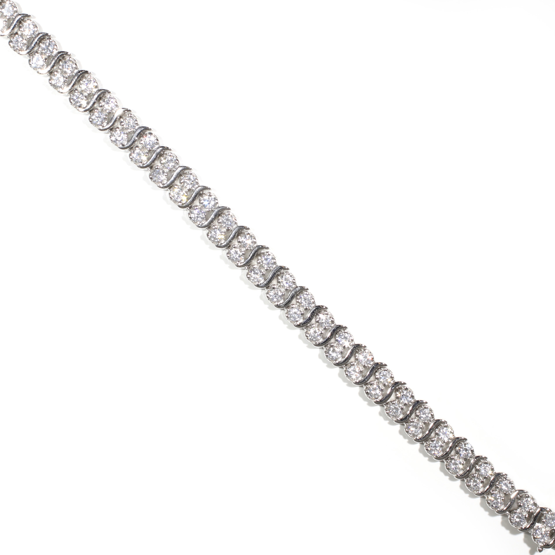 Double Row "S" Tennis Bracelet