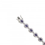 Tanzanite Peacock Halo Bracelet