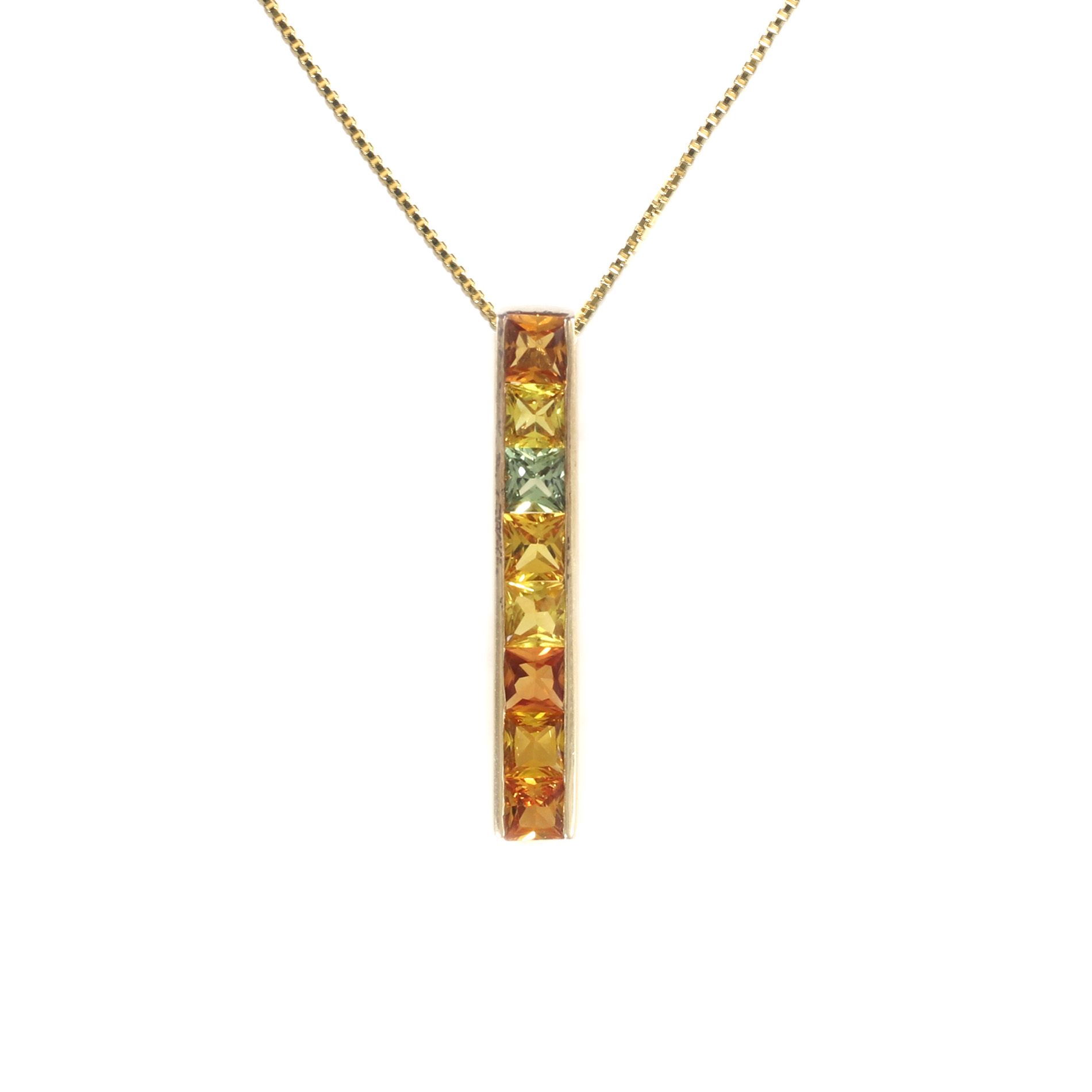 Sunset Sapphire Bar Pendant