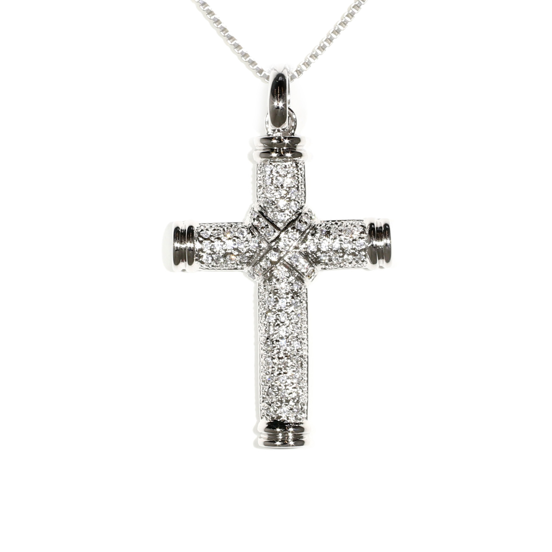 Large Pavé Cross Pendant