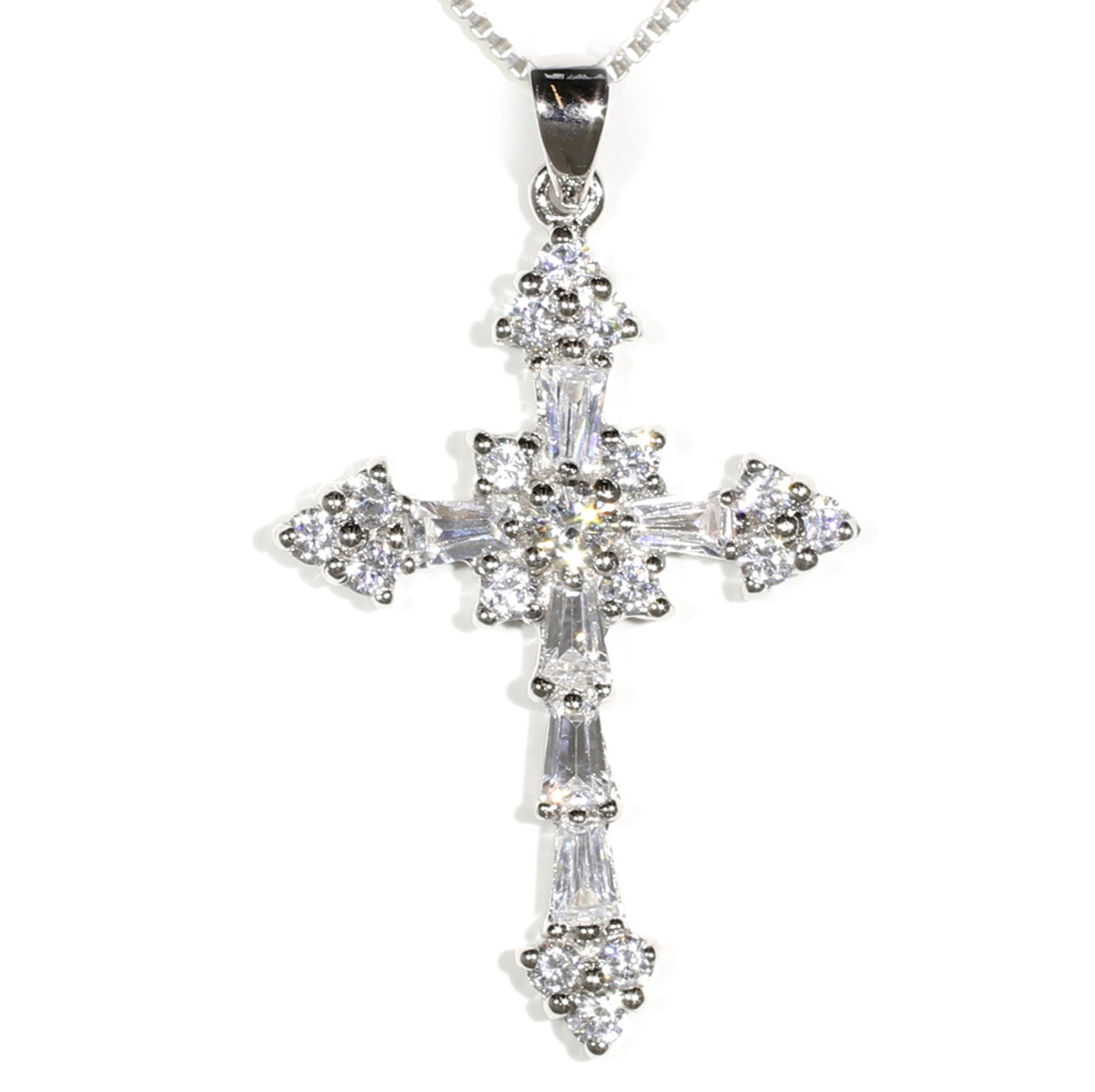 Large Brilliant Cross Pendant