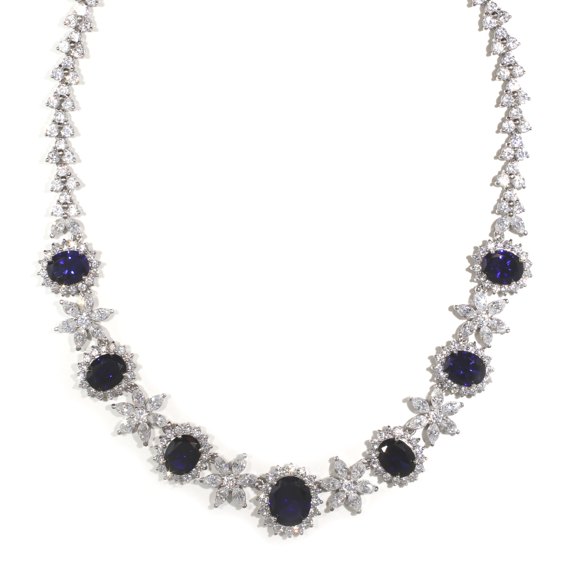 Floral Inspired Sapphire Necklace