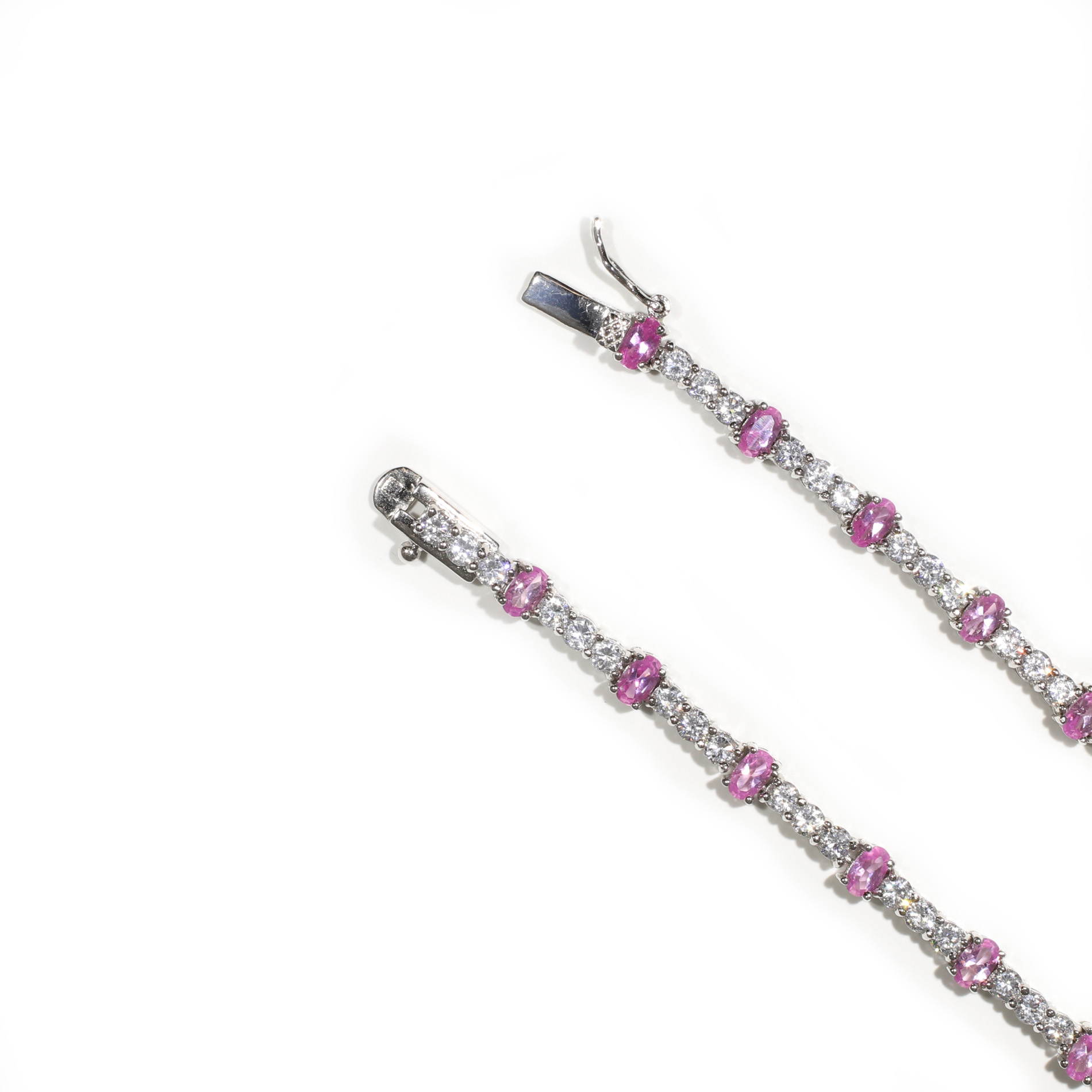 Pink Sapphire Chandelier Necklace