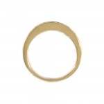 Ridged Sunset Sapphire Ring