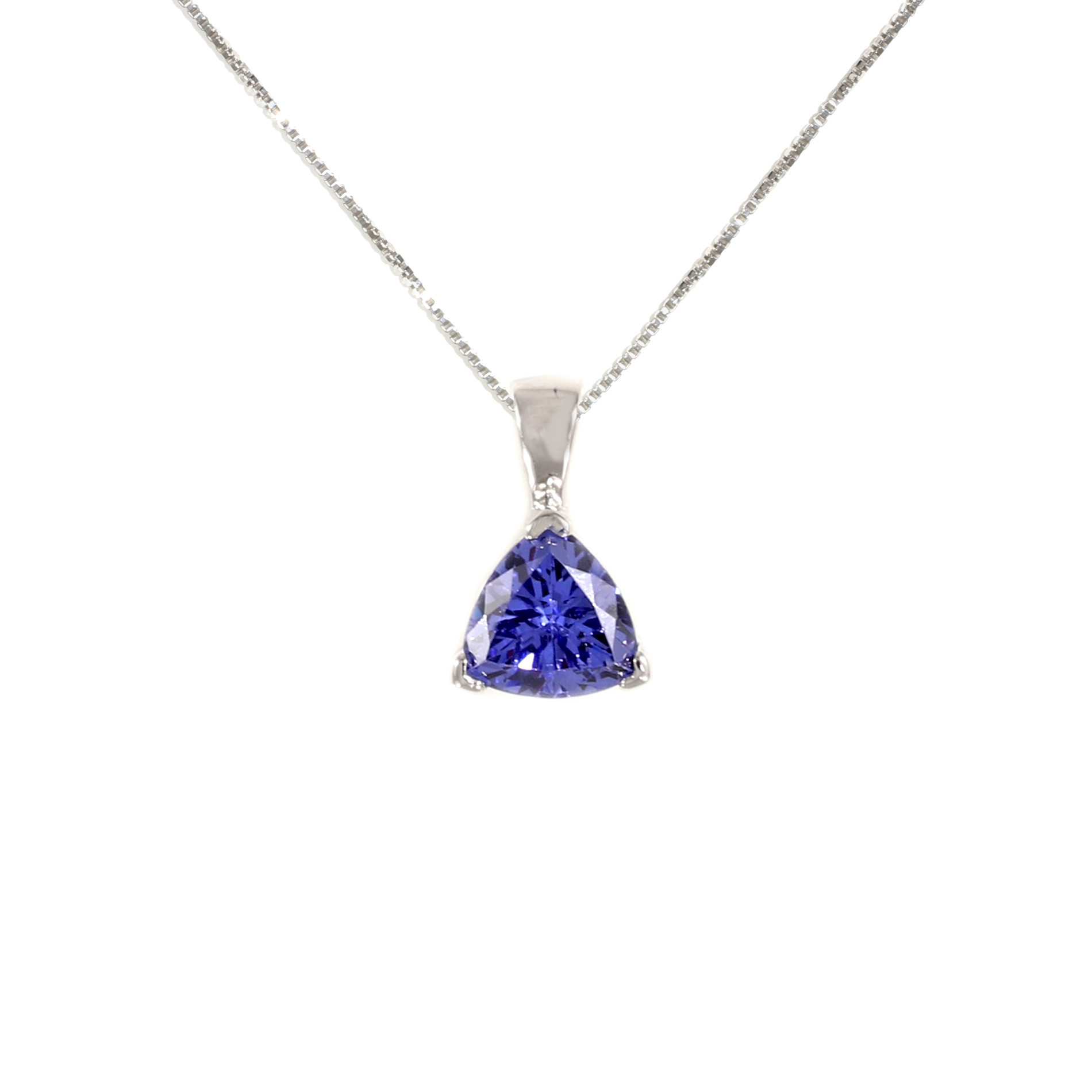 Buy Trillion Cut Diamond Necklace, Trillion Diamond Necklace, 14K Solitaire  Necklace, Delicate Necklace, Gold Diamond Necklace. Online in India - Etsy