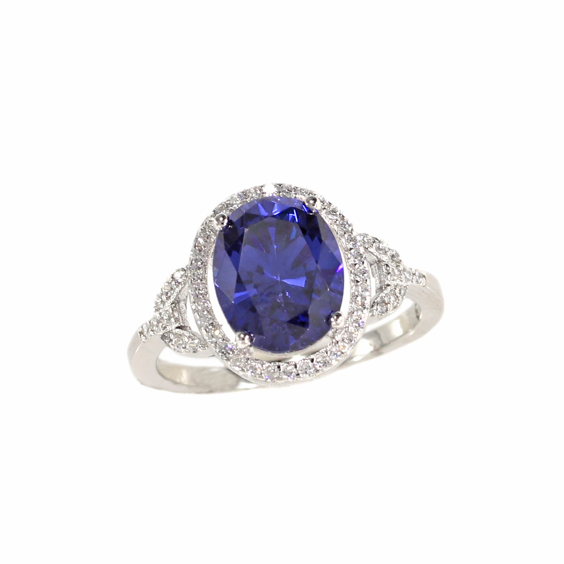 Tamara G Designs | Oval Halo Tanzanite Ring