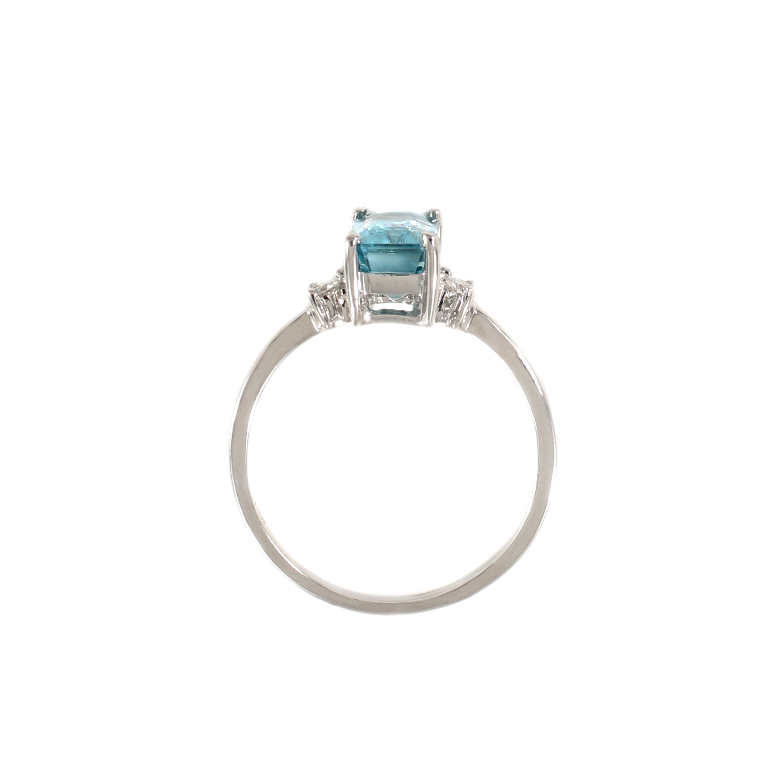 Tamara G Designs | Three Stone Blue Zircon Ring