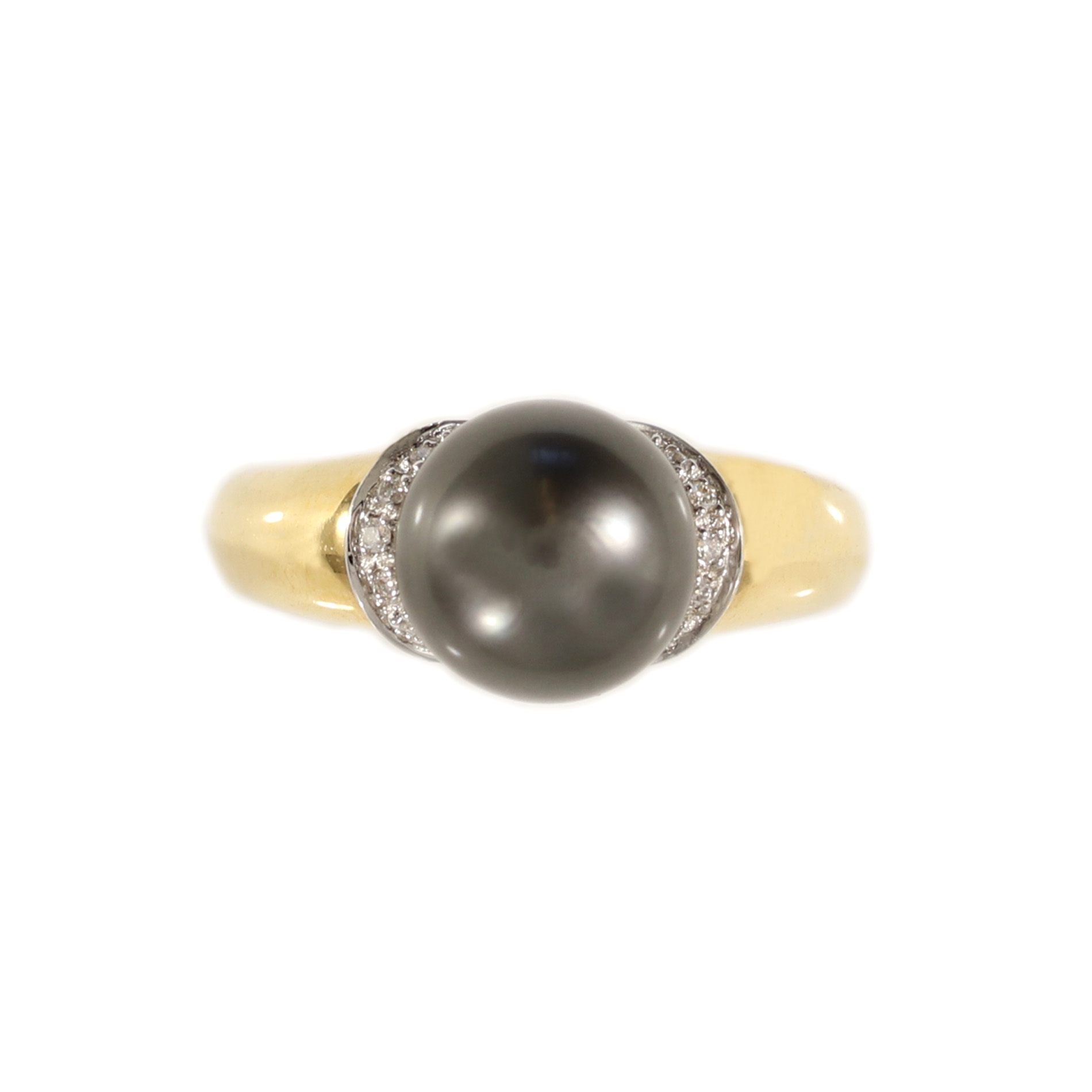 Women 925 Sterling Silver Pearl Ring 10-11mm Black Pearl Elegant Ring -  Size Adjustable : Amazon.se: Fashion