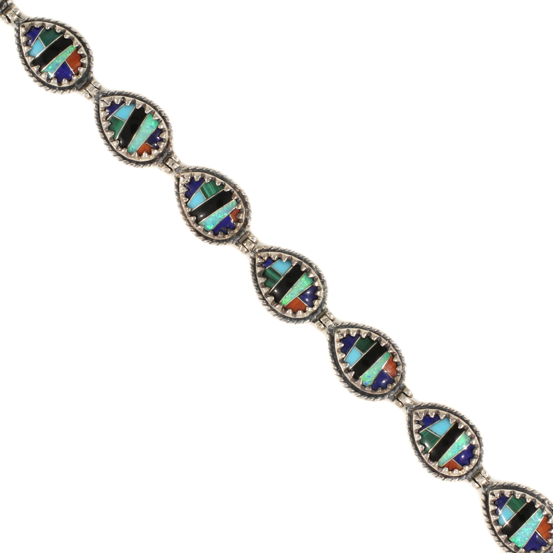 Southwest Style Opal Inlay Bracelet