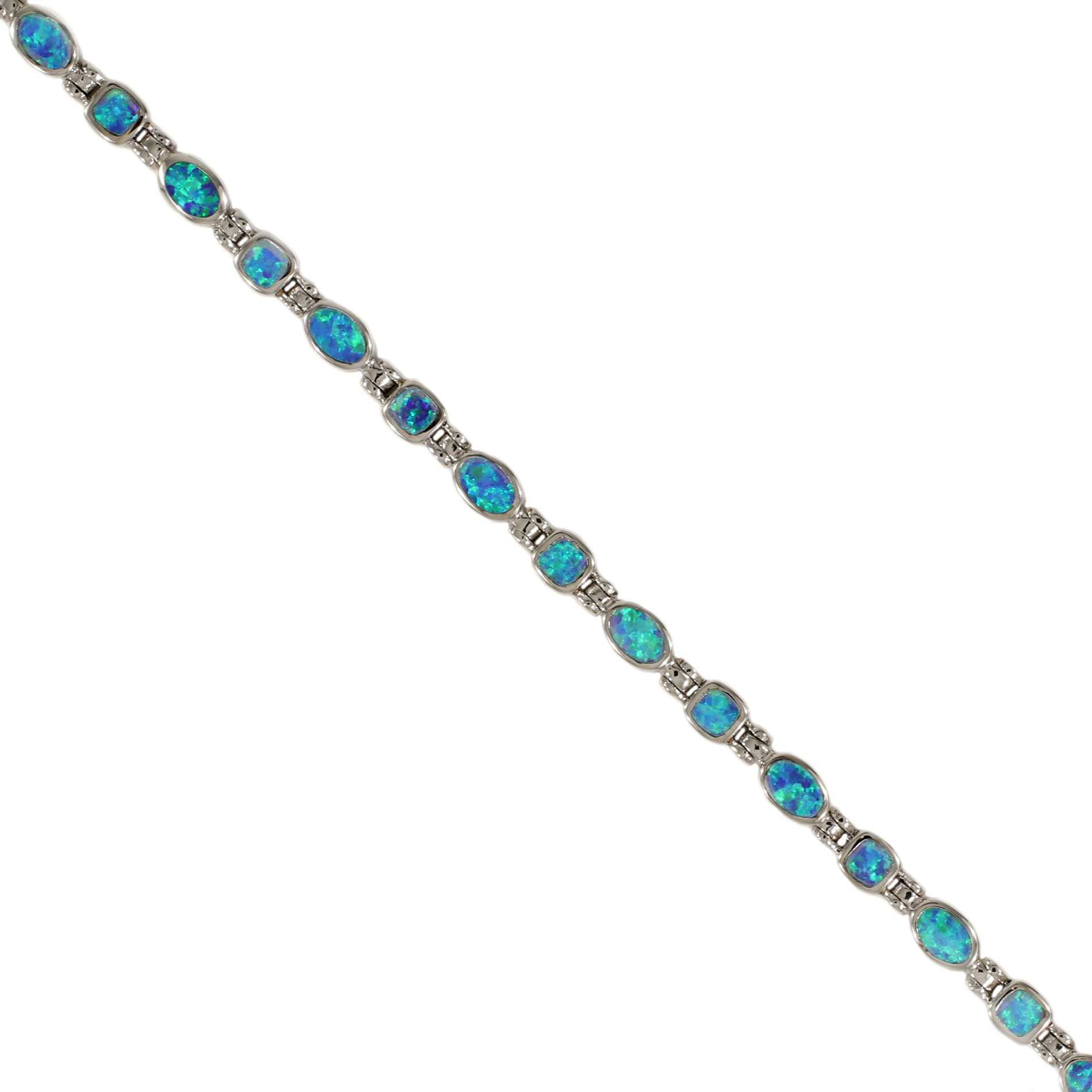 Delicate Sterling Silver Opal Bracelet