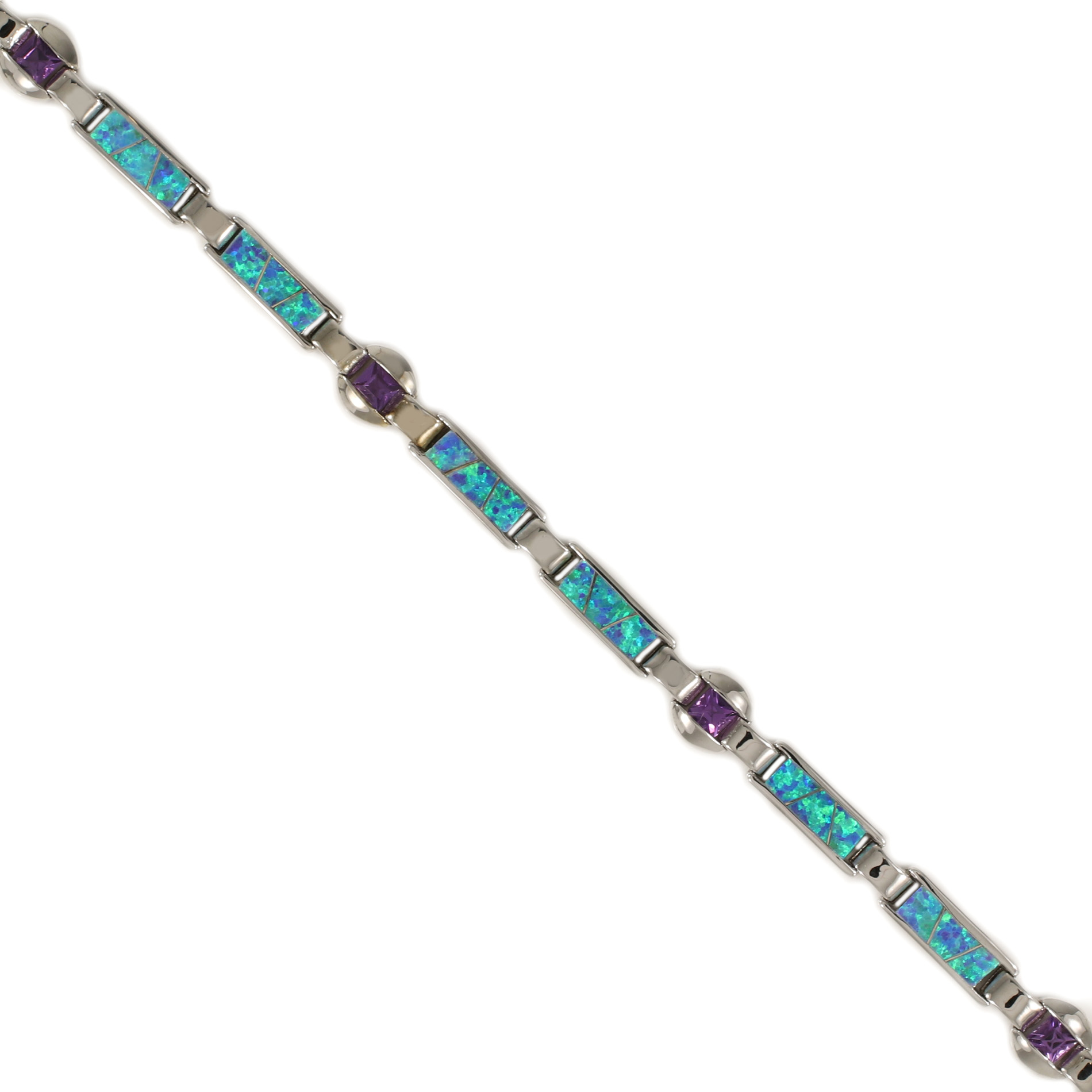 Opal and Amethyst Bracelet