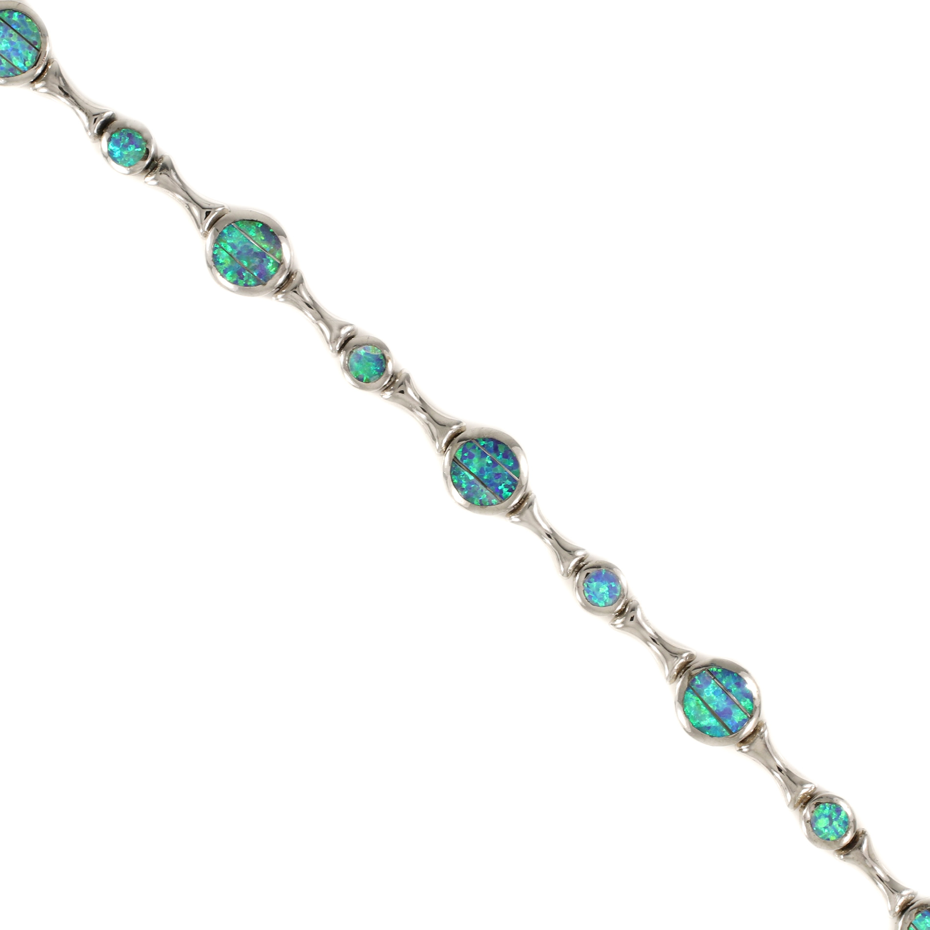 Opal Sterling Silver Bracelet